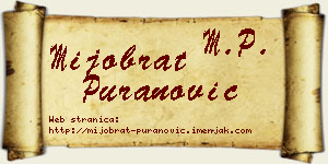 Mijobrat Puranović vizit kartica